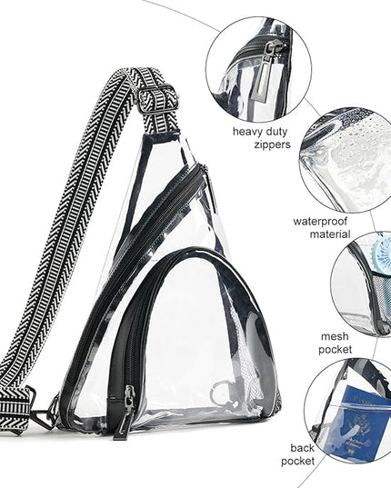 7L Sling Bag For Women Men Backpack Fanny Pack Crossbody Chest Travel Shoulder Belt Bags Purse Handbag PU Leather