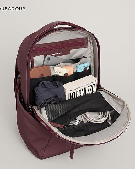 Troubadour Apex 4.0 Compact - 16L Premium Laptop Backpack - Ergonomic & Water Resistant - Designed for Work and Travel - Bronze Red