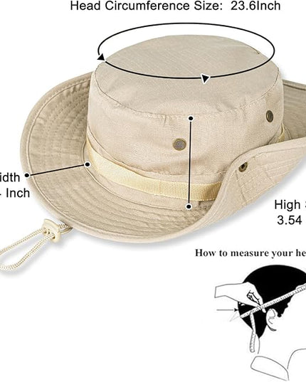 Sun Hats for Men Women Boonie Hat UPF 50+ Bucket Hat Wide Brim UV Protection Fishing Hiking Safari Outdoor Hats