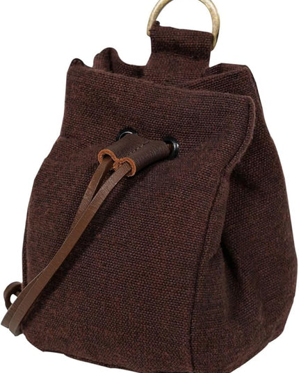 Mythrojan Drawstring Belt Pouch Renaissance Costume Accessories Jewelry Pouch Brown (961M)