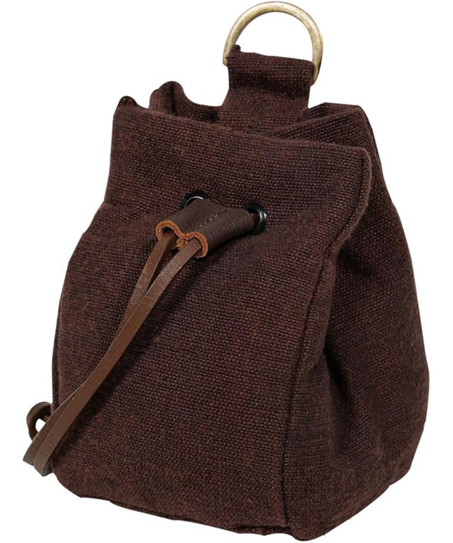 Mythrojan Drawstring Belt Pouch Renaissance Costume Accessories Jewelry Pouch Brown (961M)