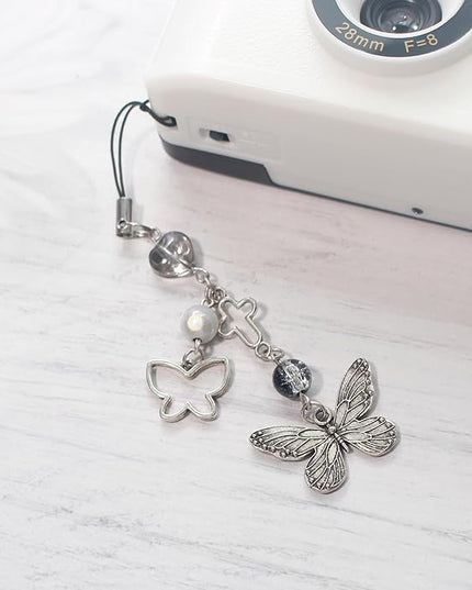 Beaded Camera Wrist Strap, Cute Phone Charms Strap, Pearl Bracelet Wrist Strap, Phone Keychain Decoration for Wallet