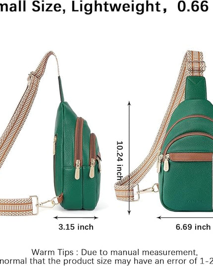 BOSTANTEN Small Sling Bag for Women Leather Crossbody Bags Fanny Pack Chest Bag for Travel