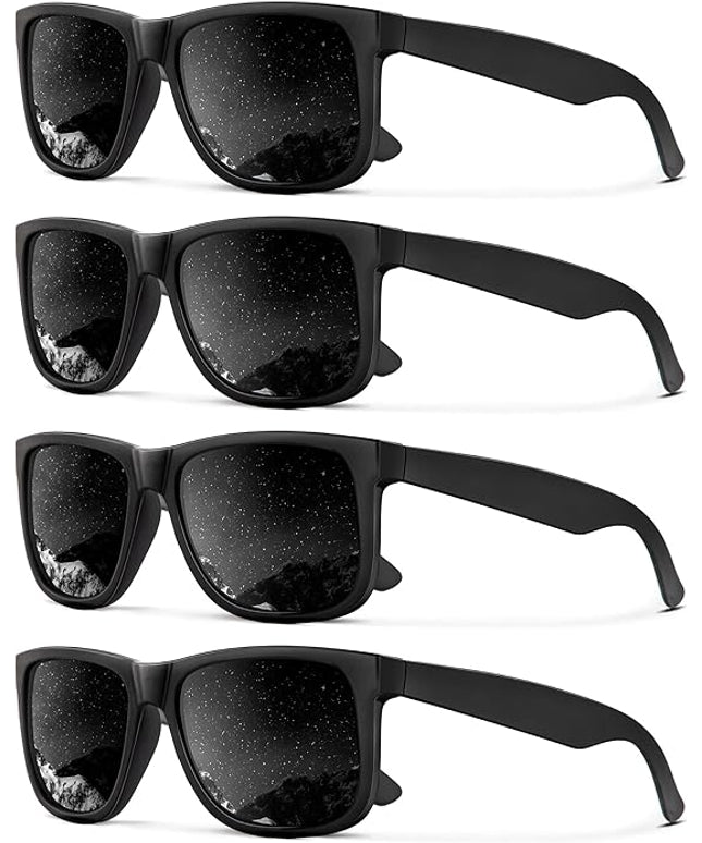 KALIYADI Sunglasses Men Polarized Sun glasses for Mens Womens Classic Matte Black Frame UV Protection 3pack