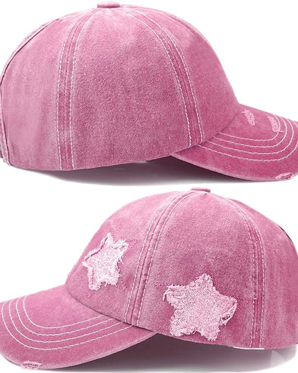 YeeHeen Ponytail Baseball Cap for Women High Messy Bun Caps Washed Cotton Hats
