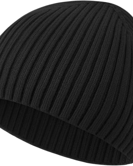 choshion Wool Knit Fisherman Beanie Hat for Men Women,Cuffless Warm Short Cuff Beanies Toboggan Ski Hats Winter Skull Cap