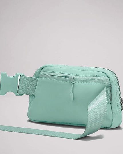 YOSHUYUKI Fanny Pack Crossbody Bag Trendy Waterproof Small Cross Body Purse for Women Men Fashion Waist Packs Mini Belt Pouch Chest Bum Hip Bag Lulu Dupes for Travel Vacation Running Matcha Cream