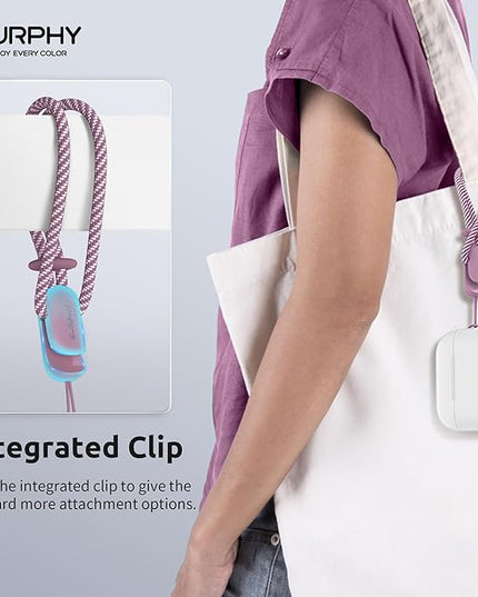 SURPHY 2 Pack Phone Lanyard for Cellphone Case, Phone Wrist Strap for Case, Cellphone Strap with 2-Color Braided, Charm Wrist Lanyard for Women and Men, Lilac Purple & Gray