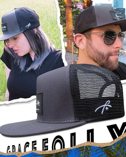 Grace Folly Trucker Hat for Men & Women. Snapback Mesh Caps