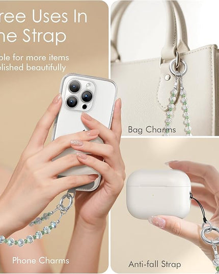 SURPHY Phone Charm, Phone Charms Strap with Tether Tab & Premium Metal Buckle, Cellphone Wrist Strap Chain