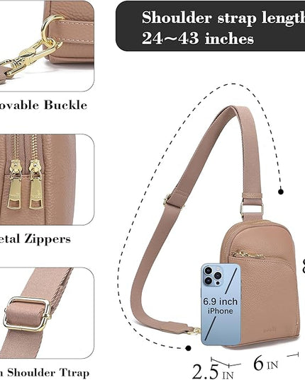 INICAT RFID Blocking Sling Bag Anti Theft Crossbody Bags Women Valentine's Day Gifts Travel Purses Vegan Leather