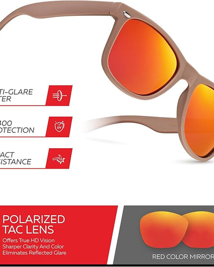 Retro Rewind Polarized Sunglasses for Men and Women - UV Protection Classic Sun Glasses