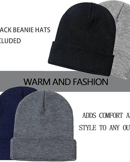 ZOORON 1&2 Pack Beanie for Men Women Slouchy Beanie Hats Winter Knit Caps Soft Ski Hat Unisex