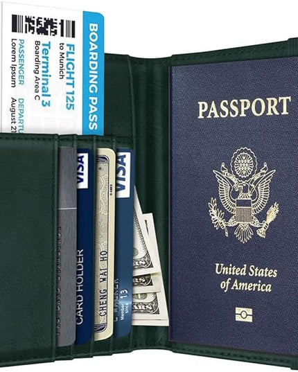 Passport Holder Cover Travel RFID Blocking Passport Cover Rose Gold Cute Flowers Passport Wallet with Elastic Band for Women
