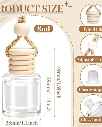 AROIC 6 Pack Car Air Freshener, Mahogany Premium Woody Car Air Freshener Diffuser Fragrance, Hanging Essential Oil Diffuser for Auto Interior Decor, Long Lasting Natural Scent Car Accessories Unisex