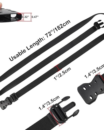 Ayaport Utility Straps with Buckle 72" Quick-Release Adjustable Nylon Straps Black 4 Pack