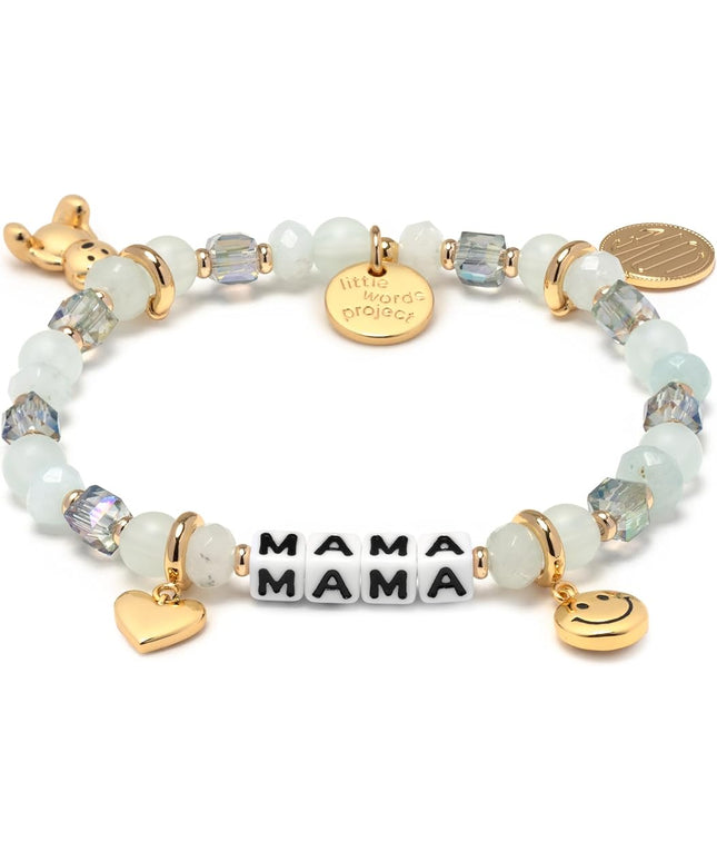 Little Words Project Mother's Day Gifts, The Original Word Bracelet, Made with Colorful Beads and Plated Brass Hardware, Handcrafted Design & Positive Message