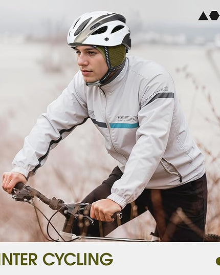 Skull Cap Helmet Liner, Winter Thermal Cycling Cap for Men & Women, Lightweight Cycling Hat for Biking Running Outdoor Work