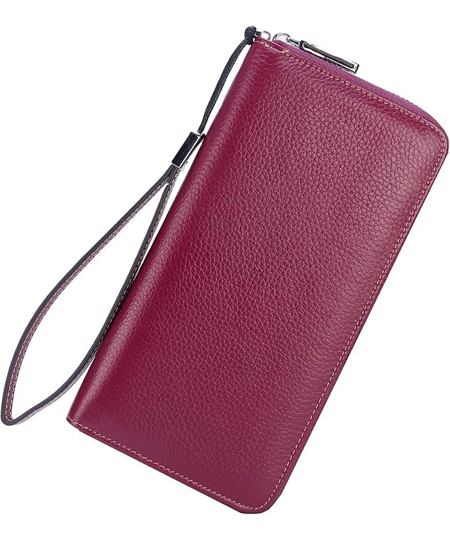 Lavemi Small Compact Women Wallet RFID Blocking Genuine Leather Bifold Purse with ID Windows