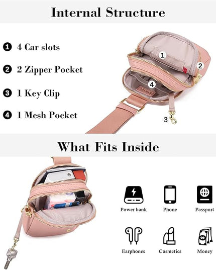 INICAT Small Anti Theft Crossbody Bags Women Valentine's Day Gifts, Vegan Leather Sling Cross Body Purse Travel Essentials