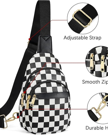 BOSTANTEN Small Sling Bag for Women Leather Crossbody Bags Fanny Pack Chest Bag for Travel