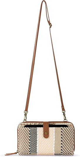 Sakroots Artist Circle Smartphone Crossbody in Coated Canvas, Detachable Wristlet Strap