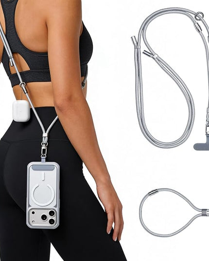 Phone Lanyard & Phone Wrist Strap, 3 in 1 Adjustable Anti Theft Phone Strap for Travel Hiking Cycling Climbing