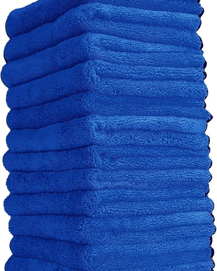 Chemical Guys Professional Grade Premium Microfiber Towels for Cars, Blue, 16" x 16", Ultra-Soft and Scratch-Free Car Detailing Cloths for Trucks, Motorcycles, and More - 12 Pack