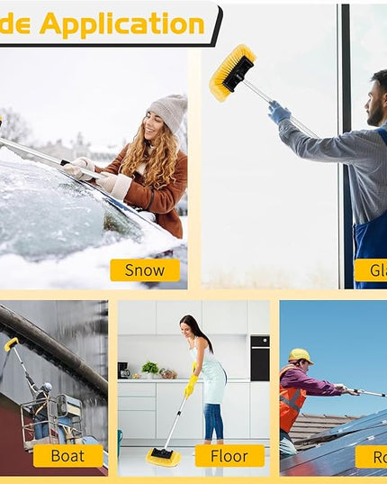 Ordenado 62" Car Wash Brush with Long Handle, Soft Bristle Car Cleaning Brush Supplies, Snow Brushes for Washing Exterior, Cars Washing Brushes Scratch-Free Wash Mop Kit, Universal for RV Truck SUV