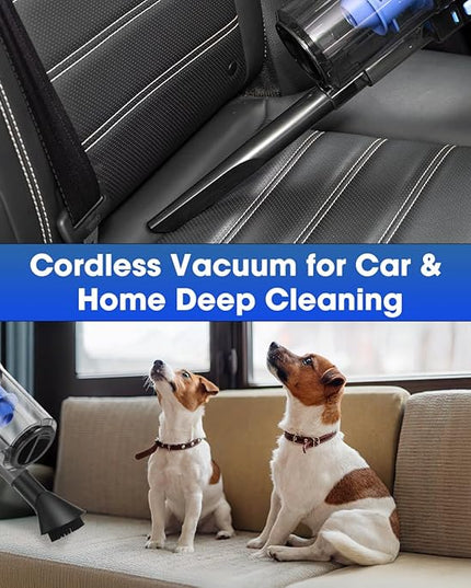 Viewsun Car Cleaning Kit, Car Interior Detailing Kit with High Power Handheld Vacuum Cordless Rechargeable, Detailing Brush Set, Windshield Cleaner, Complete Auto Accessories for Men, Women Gift