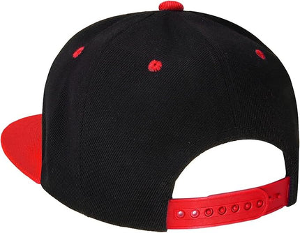 Classic Snapback Hat Cap Hip Hop Style Flat Bill Blank Solid Color Adjustable Size