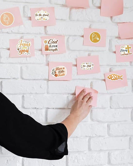 Christian Vision Board Stickers - 50Pcs Boho Christian Stickers for Journaling, Bible Verse Christ Planners Stickers, Aesthetic Faith Jesus Decals for Prayer Board, Scrapbook