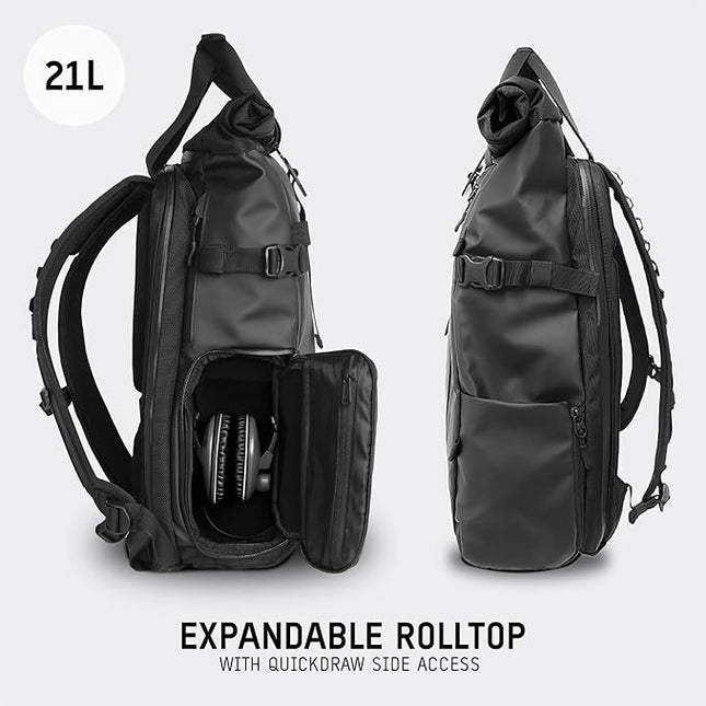 WANDRD PRVKE 21L, V3 Backpack: Weather-Resistant Travel & Camera Backpack with Laptop Sleeve, Quick Side Access, Clamshell Opening – Ideal Photography & Travel Bag