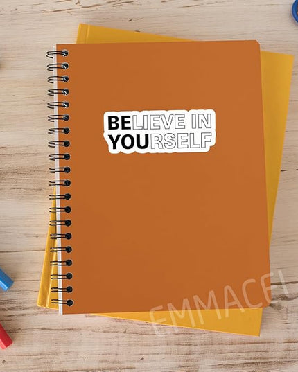 (3PCS) Believe in Yourself Sticker, Inspirational Stickers - Motivational Vinyl Decal for Laptop, Tumbler, Water Bottle, Scrapbook Size 3" x 1.2 "