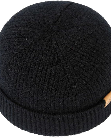 TOP-EX PolarWool™ 100% Merino Wool Fisherman Beanie Hat | Soft Single Layer Warm Short Sailor Trawler Cap for Men Women