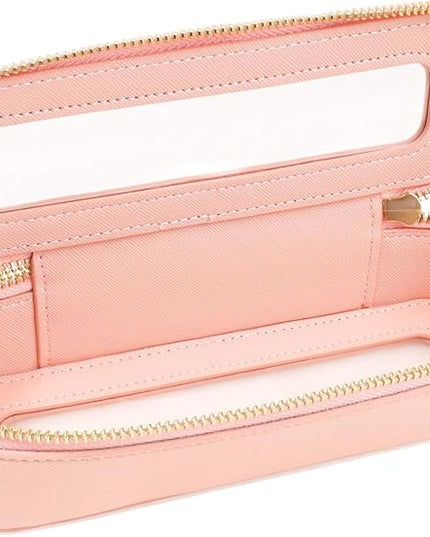 Travel Clear Makeup Bag Set, TSA Approved Cosmetic Bag Case with Zipper Portable Makeup Pouch Toiletry Bag Traveling Cosmetic Organizer Storage Bag Car Organizer Car Essentials