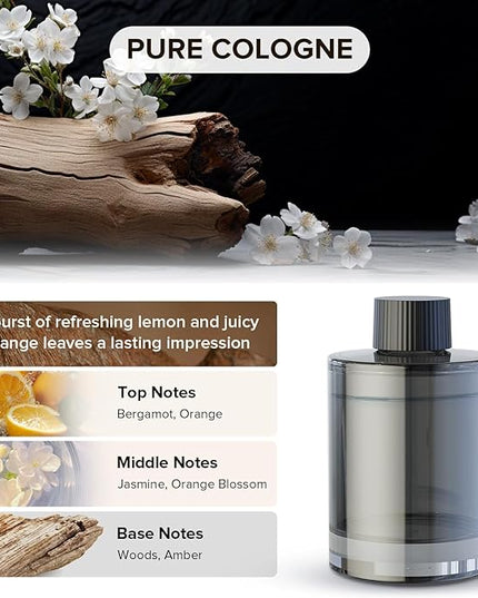 Ceeniu Car Air Freshener, CF3 Luxury Perfume Refill, 135ml Large Capacity for 6 months, Pure Cologne, Natural French Fragrance with Plant Extracts, Diffuser Air Freshener, Premium Car Scent