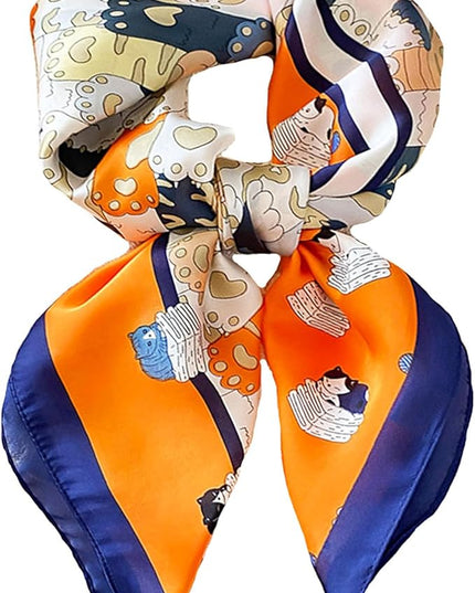 Neck Scarf For Womens Silky Head Scarves Hair Bandanas Square Scarf Fashion Accessories lightweight