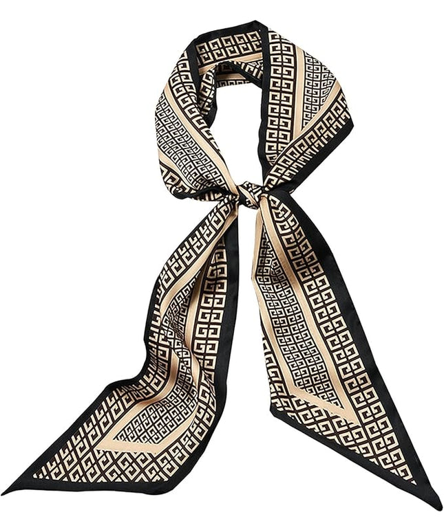 Head Scarf Purse Handle Neck Satin Hair Scarfs For Bag Lightweight Silky Long Thin Women's Fashion Scarves 59 * 5.9”