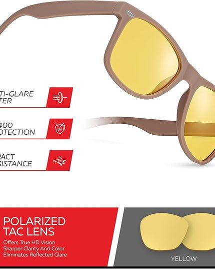 Retro Rewind Polarized Sunglasses for Men and Women - UV Protection Classic Sun Glasses
