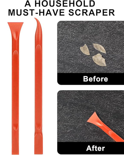9 Pieces Plastic Scraper, No-Scratch Paint Scraper Tool Portable Car Crevice Cleaning Tool Multi-use Kitchen Scraper Small Sticker Remover for Tight Spaces, Crevices, Food, Labels, Oil Stains, Dirt