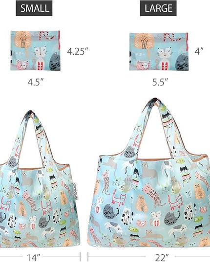 allydrew Large Foldable Tote Nylon Reusable Grocery Bags
