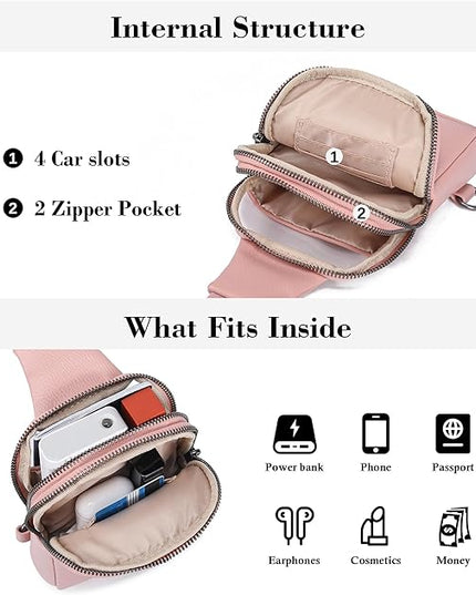 INICAT Sling Bag for Women Touchscreen Small Crossbody Cell Phone Purse Fanny Pack