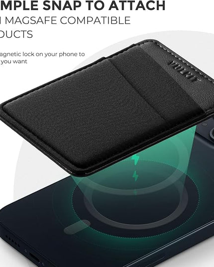 VULKIT Magnetic Phone Wallet for MagSafe- RFID Blocking - Card Holder Wallet for iPhone 16/15/14/13/12 Series & Phone Case with MagSafe