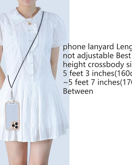 cell phone lanyard Detachable Phone Chain Strap Leather 2-in-1 anti theft phone strap