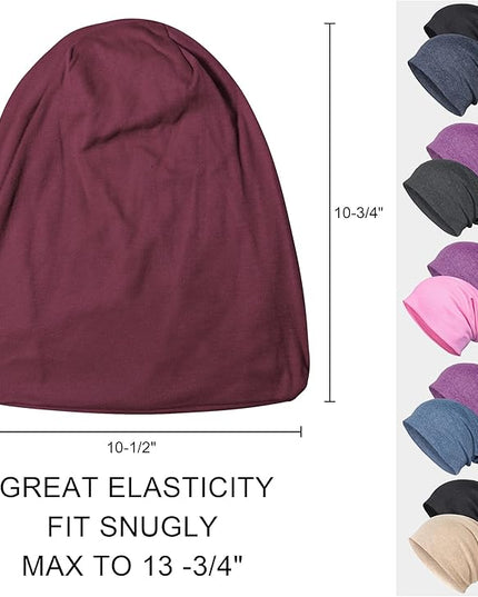 Senker Fashion Slouchy Beanie Hats for Women Men, Chemo Headwear Cotton Beanies Soft Lightweight Chemo Skull Cap Elastic