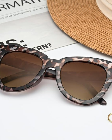 Dollger Retro Cat Eye Sunglasses Women Men Vintage Square Tortoise Shell Fashion Cateye Sunglasses