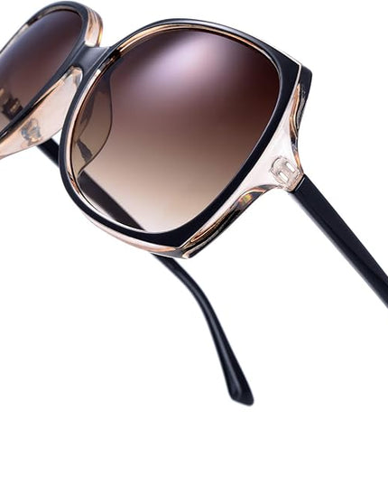 The Fresh Women's Oversized Square Jackie O Cat Eye Hybrid Butterfly Fashion Sunglasses - Exquisite Packaging