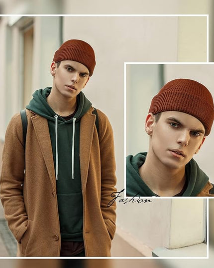 SATINIOR Trawler Beanie Watch Hat Roll-up Edge Skullcap Fisherman Beanie for Women Men
