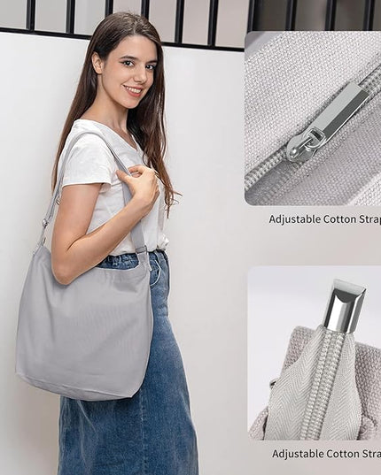 Women's blank large Size Canvas Crossbody Tote Handbags Shoulder Bag